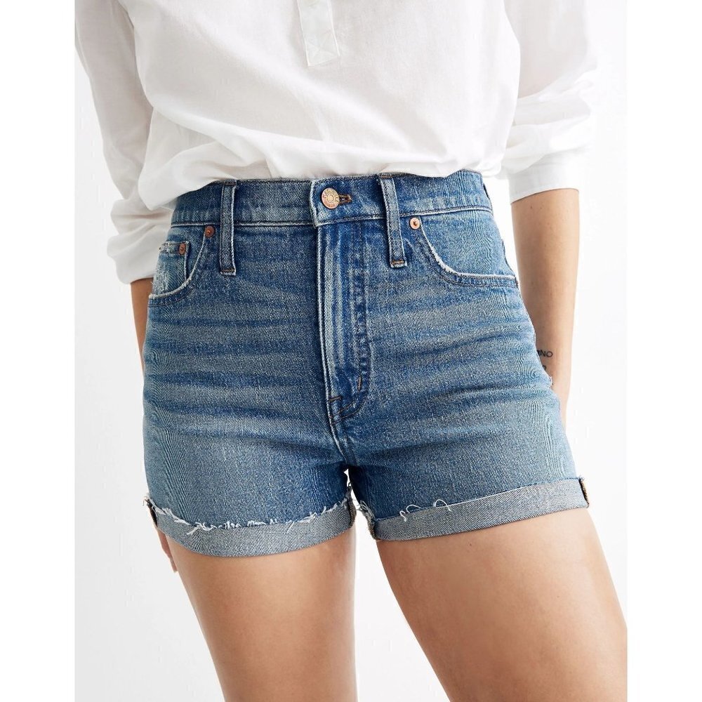 Madewell High Rise Denim Cut Off Shorts 32